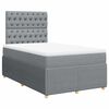 vidaXL Sommier &agrave; lattes de lit avec matelas Gris clair 120x200cm Tissu
