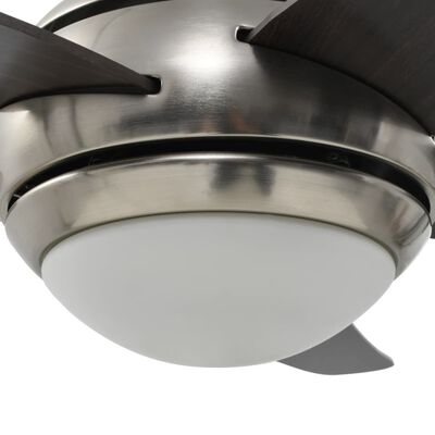 vidaXL Ventilateur de plafond orné avec lampe 128 cm Marron