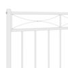 vidaXL Tête de lit métal blanc 75 cm