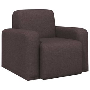 vidaXL Fauteuil Marron fonc&eacute; Tissu