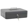 vidaXL Coffre &agrave; cash avec verrouillage Gris fonc&eacute; 30 x 24 x 9 cm Acier