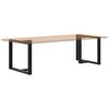 vidaXL Pieds de table &agrave; manger en T, 2 pi&egrave;ces, noir, 100 x 35 x (72-73) cm, acier