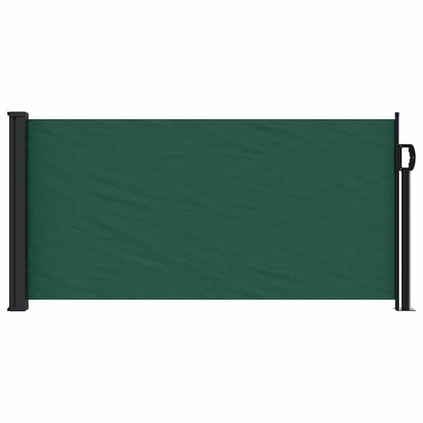 vidaXL Auvent lat&eacute;ral r&eacute;tractable vert fonc&eacute; 100x300 cm
