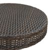 vidaXL Ensemble de bar de jardin 3pcs coussins Résine tressée Marron