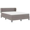 vidaXL Lit &agrave; ressorts avec matelas Taupe 160 x 200 cm tissu