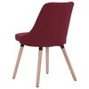vidaXL Chaises &agrave; manger lot de 2 rouge bordeaux tissu