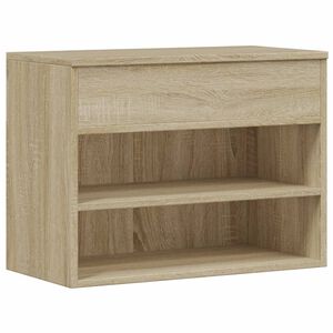 vidaXL Banc &agrave; chaussures Ch&ecirc;ne sonoma 60x30x45 cm Bois d&rsquo;ing&eacute;nierie