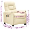 vidaXL Fauteuil de massage électrique Crème Similicuir