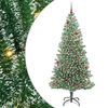 vidaXL Arbre de No&euml;l artificiel floconn&eacute; de neige avec lumi&egrave;re LED