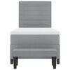 vidaXL Lit &agrave; ressorts avec matelas Gris clair 90 x 200 cm tissu