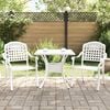 vidaXL Ensemble de tables de jardin 3 pcs Blanc Aluminium coul&eacute;