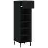 vidaXL Armoire &agrave; chaussures noir 30x35x105 cm bois d'ing&eacute;nierie