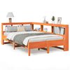 vidaXL Lit biblioth&egrave;que sans matelas cire marron 120x190cm pin massif