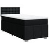 vidaXL Sommier &agrave; lattes de lit avec matelas Noir 100x200 cm Tissu