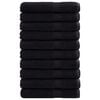 vidaXL Serviettes de sauna de qualit&eacute; sup&eacute;rieure SOLUND 10 pcs noir