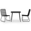 vidaXL Ensemble à manger d'extérieur 3 pcs résine tressée et verre