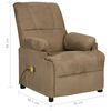 vidaXL Fauteuil de massage Taupe Similicuir daim