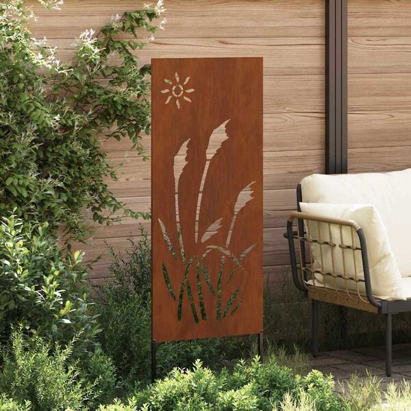vidaXL &Eacute;cran de confidentialit&eacute; de jardin Fretwork Rouill&eacute; 50 x 140 cm