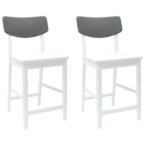vidaXL Chaises de salle &agrave; manger 2 pcs Blanc 48 x 49 x 95 cm