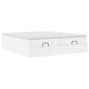 VidaXL Cadre de lit ottoman avec matelas blanc 160x200 cm similicuir