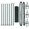 vidaXL Cl&ocirc;ture en fil soud&eacute; avec base en b&eacute;ton 10 x 0,4 m Vert Maille