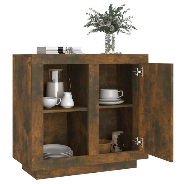 vidaXL Buffet Ch&ecirc;ne fum&eacute; 80x40x75 cm
