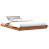 vidaXL Cadre de lit sans matelas cire marron 135x190cm bois pin massif