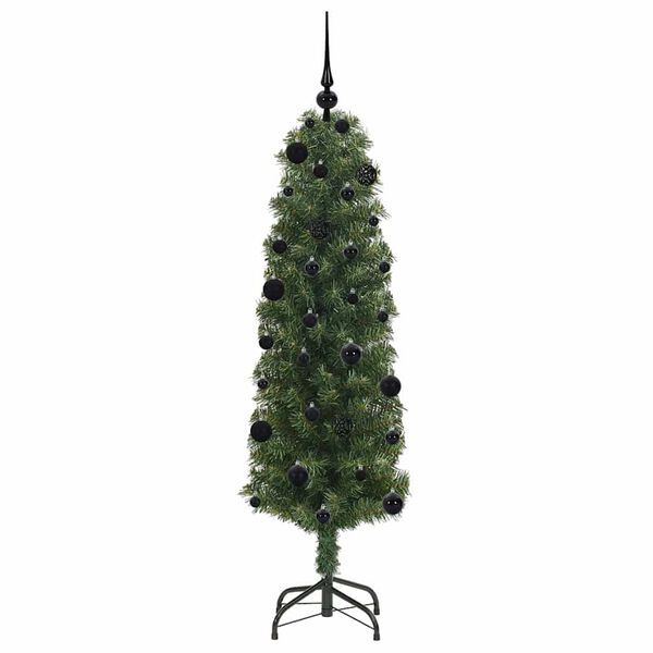 vidaXL Sapin de Noël artificiel Vert 150 cm PVC et acier et plastique