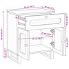 vidaXL Cabinet de chevet Naturel 50 x 33 x 60 cm Bois de mangue massif