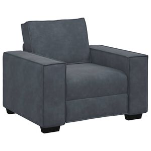 vidaXL Fauteuil gris fonc&eacute; 100x78x84 cm velours