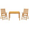 vidaXL Ensemble &agrave; manger de jardin 3 pcs Bois d'acacia solide