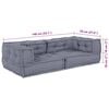 vidaXL Canapé modulaire 3 pcs Gris 140 x 70 x 36 cm tissu