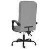 vidaXL Fauteuil de massage inclinable de bureau Gris clair Tissu