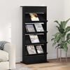 vidaXL &Eacute;tag&egrave;re &agrave; magazines avec &eacute;tag&egrave;re Ch&ecirc;ne noir 70 x 41 x 156 cm