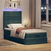 vidaXL Cadre de lit ottoman avec matelas vert fonc&eacute; 90x200 cm velours