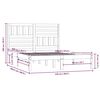 vidaXL Cadre de lit sans matelas blanc bois de pin massif 120x200 cm