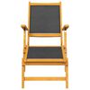 vidaXL Chaises longues d'extérieur lot de 2 Acacia massif et textilène