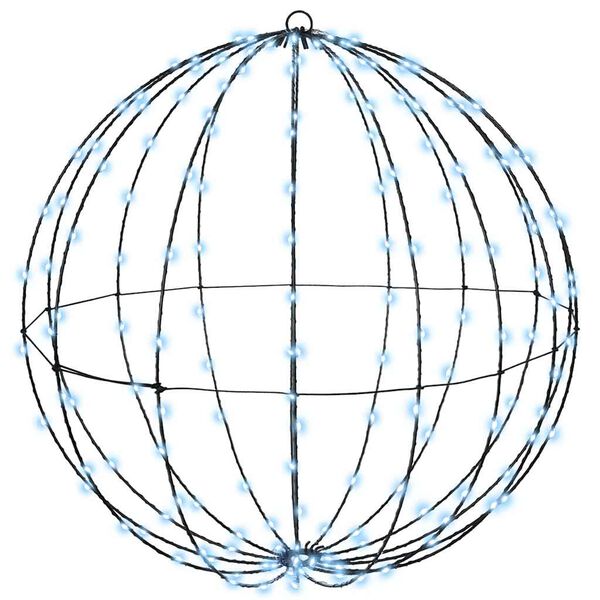 vidaXL Boule avec 384 LED 2 pcs Blanc froid 60 cm Métal