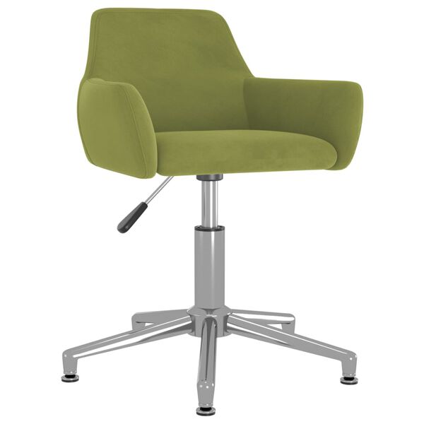 vidaXL Chaises pivotantes &agrave; manger lot de 4 vert clair velours