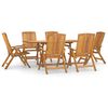 vidaXL Ensemble &agrave; manger de jardin 7 pcs Bois de teck solide