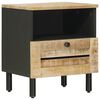 vidaXL Table de chevet Naturel 40 x 33 x 46 cm Bois de mangue massif