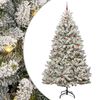 vidaXL Sapin de No&euml;l artificiel Vert et blanc 300 cm PVC et m&eacute;tal