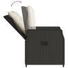 vidaXL Ensemble &agrave; manger de jardin 9pcs coussins noir r&eacute;sine tress&eacute;e