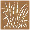 vidaXL Décoration murale jardin 55x55 cm acier corten design d'herbe