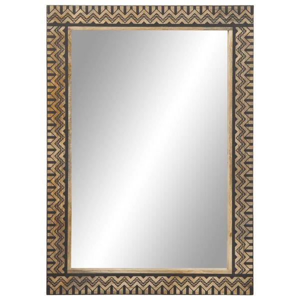 vidaXL Miroir de bain 50x70 cm bois de manguier massif et verre