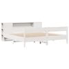 vidaXL Lit biblioth&egrave;que sans matelas blanc 180x200 cm bois pin massif