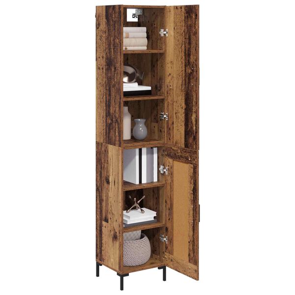 vidaXL Haut Armoire Bois Ancien 69,5 x 34 x 180 cm Bois d'ing&eacute;nierie