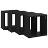 vidaXL &Eacute;tag&egrave;res cube murales 4 pcs Noir 26x15x26 cm