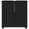 vidaXL Cabinet de salle de bain avec stockage Noir 61 x 35 x 64 cm