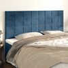 vidaXL T&ecirc;te de lit Bleu fonc&eacute; 180 x 5 x 118/128 cm Velours